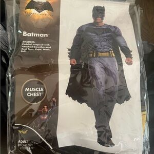 Spirit Batman Adult Costume with Muscle Chest - Black and Gray